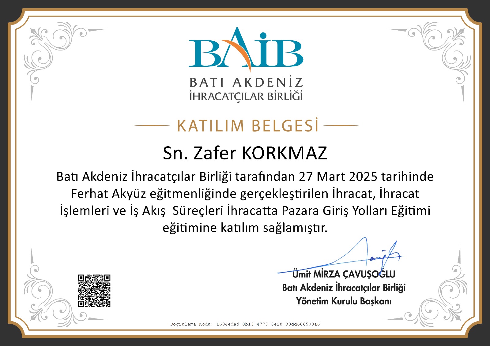 Advanced Export Operations - Mediterranean Exporters' Association (BAİB)