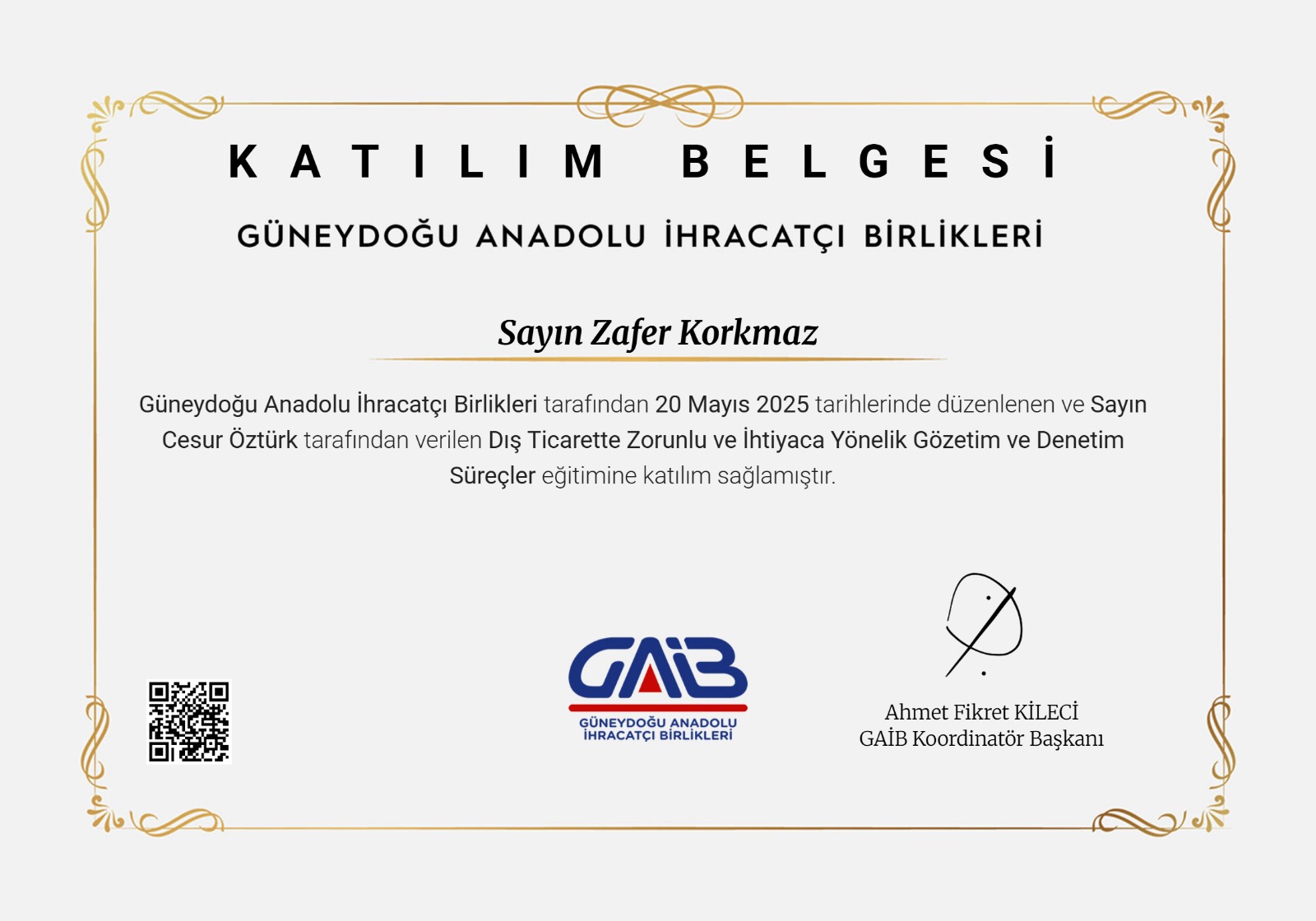 International Trade Foundations - Southeastern Anatolian Exporters' Association (GAİB)