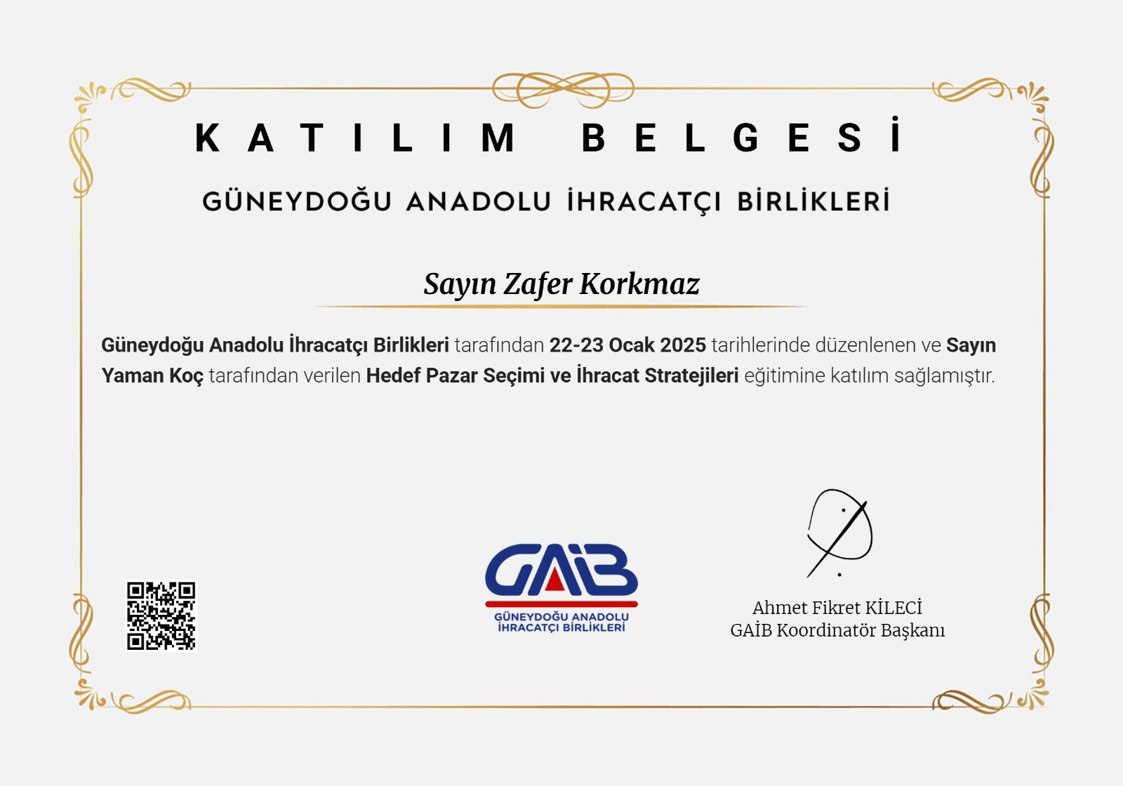 Target Market Selection - Southeastern Anatolian Exporters' Association (GAİB)