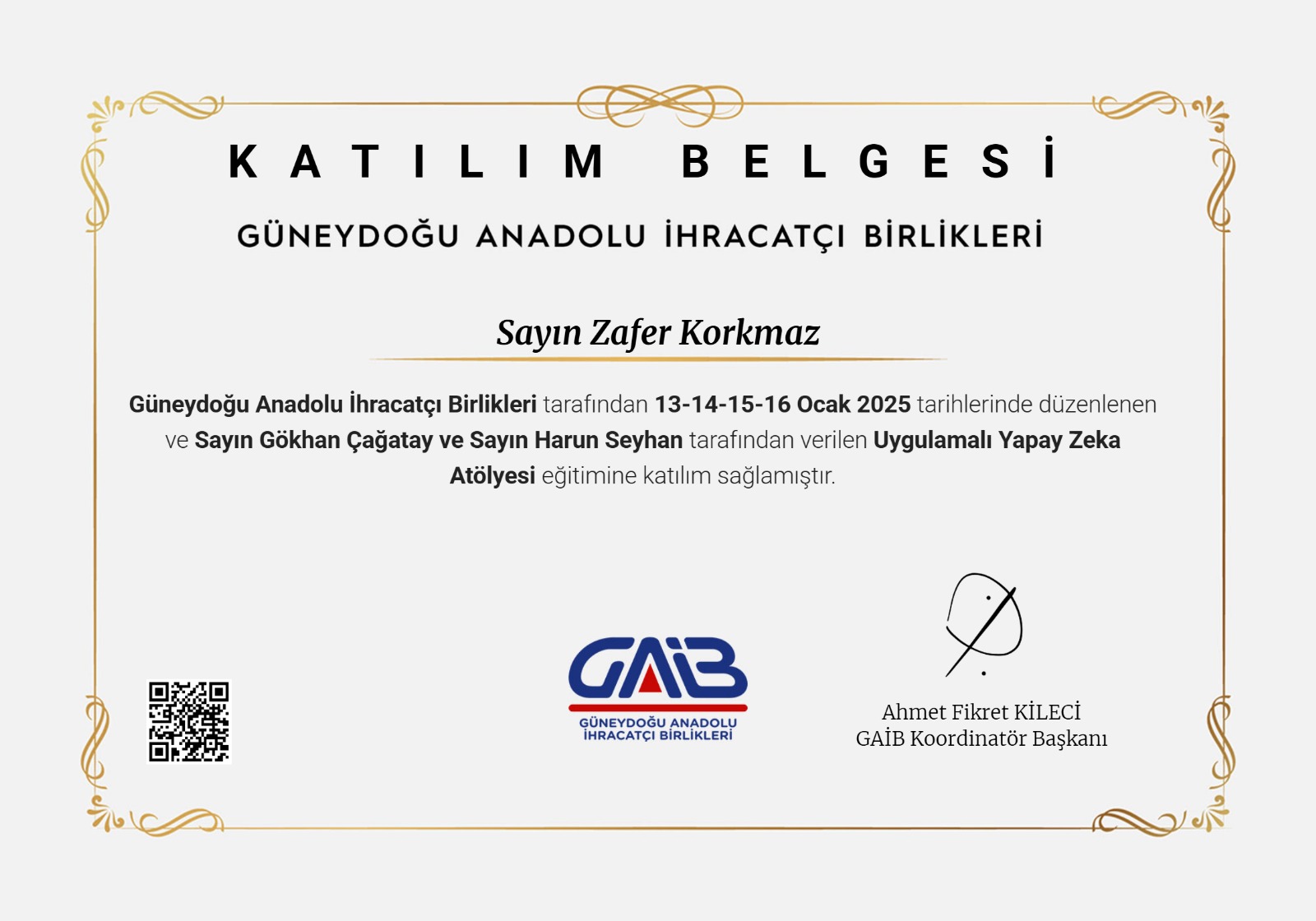 AI Applications II - Southeastern Anatolian Exporters' Association (GAİB)