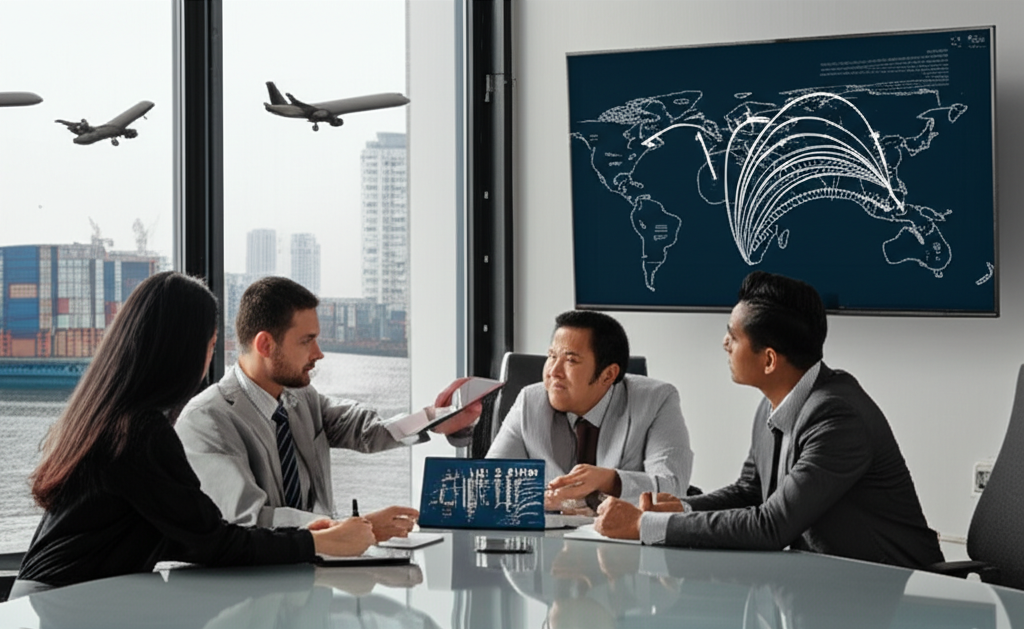 FER Global team discussing international trade solutions